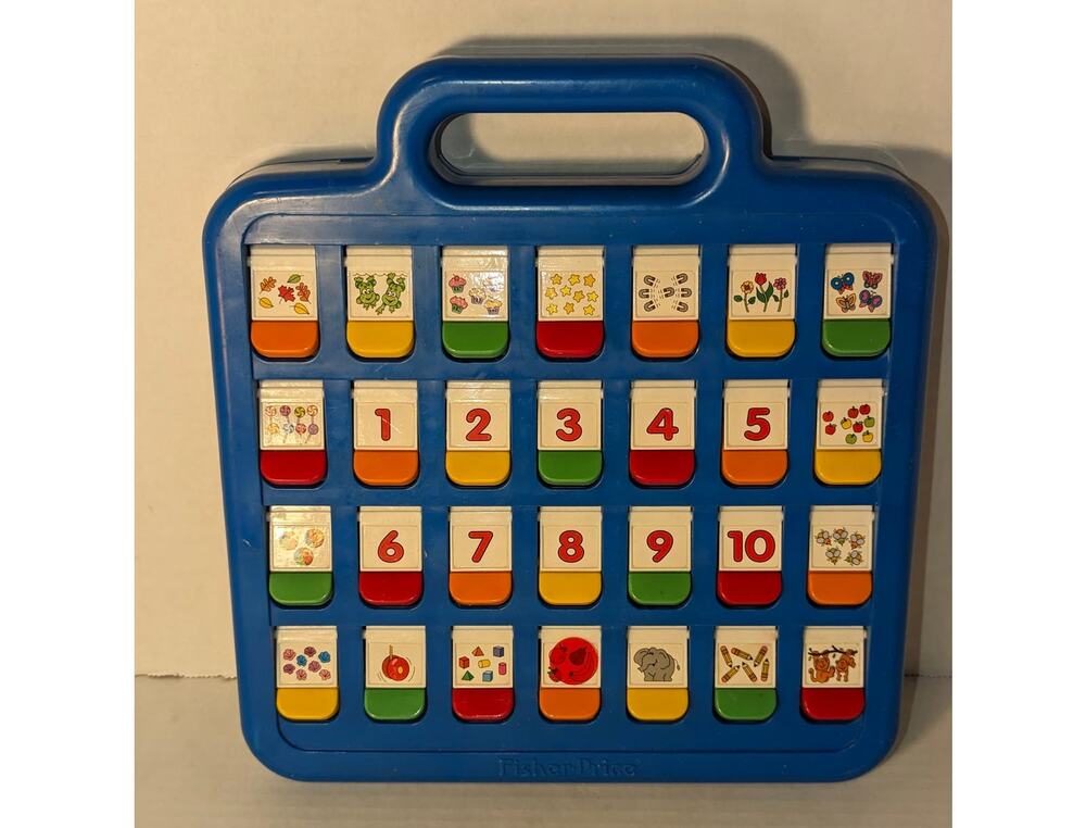Vintage 1995 Fisher Price Flip-up Numbers Count Add Subtract Math Educational